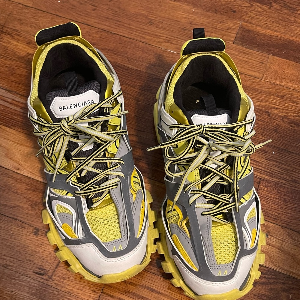 Balenciaga Yellow and Grey Track Sneakers